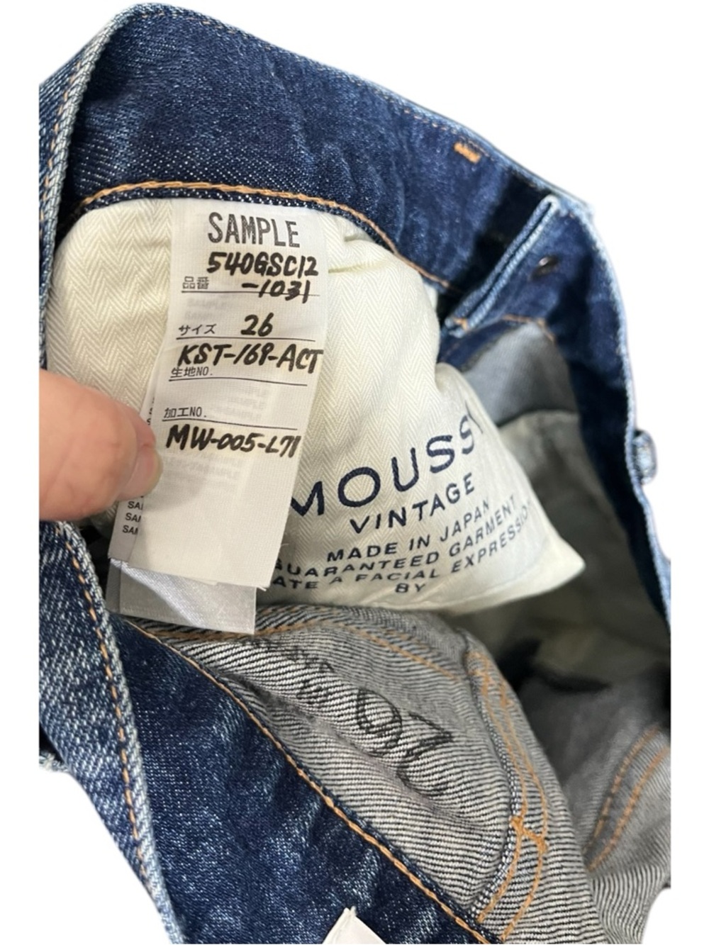 MOUSSY VINTAGE Edgerton Skinny Women's 26 Dark Blue Casual Selvedge‎ Denim New - Picture 10 of 14